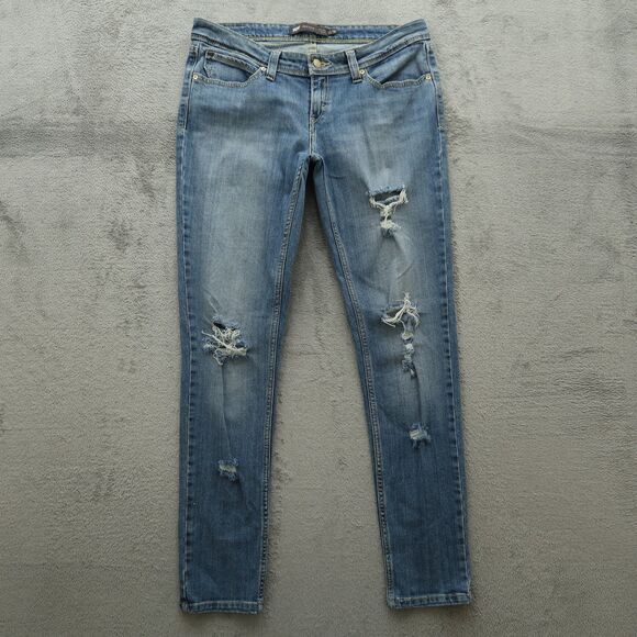 Levi's Jeans Junior's Size 11 Low-Rise Demi Curve Skinny 31" Inseam Destroyed - Picture 1 of 16